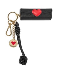 LOVE MOSCHINO CHARMS Breloc cu logo metalic negru/roșu/negru - Portchei - 1