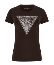 GUESS ZEBRA TRIANGLE Tricou cu m&acirc;necă scurtă maro regal - tricou - 1
