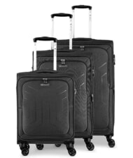 R RONCATO HEXA SOFT Set cabină extensibilă + cărucior mediu + mare negru - Set trolere - 1