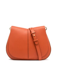 GIANNI CHIARINI HELENA ROUND Geanta din piele cu curea dubla de umar coral - Genți femei - 1