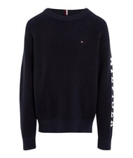 TOMMY HILFIGER TH Pulover din bumbac cu guler rotund - Pulovere pentru copii