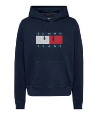 TOMMY HILFIGER TH JEANS Hanorac de bumbac bleumarin noapte &icirc;ntunecată - Hanorace pentru femei - 1