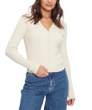 TOMMY HILFIGER TH JEANS Cardigan cu m&acirc;necă lungă - Pulovere pentru femei