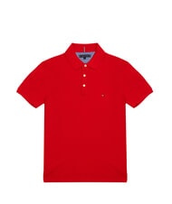 TOMMY HILFIGER TH Tricou polo cu m&acirc;necă scurtă roșu primar - maiou Polo - 1