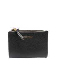 COCCINELLE SOFTY Portofel plat din piele negru - Portofele femei - 1