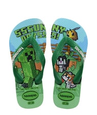 HAVAIANAS MINECRAFT Papuci flip-flop verde 4 - Pantofi pentru bebeluși - 1