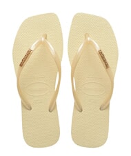 HAVAIANAS SQUARE LOGO Papuci flip-flop cremă de unt - Pantofi femei - 1
