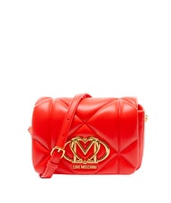 LOVE MOSCHINO EMBOSSED Geantă de umăr mini RED - Genți femei - 1