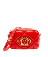 LOVE MOSCHINO EMBOSSED Geantă de umăr mini RED - Genți femei - 1