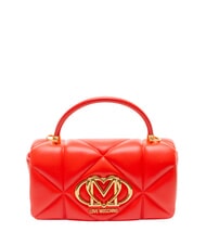 LOVE MOSCHINO EMBOSSED Geantă de m&acirc;nă, cu curea de umăr RED - Genți femei - 1