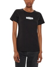 CALVIN KLEIN FADED MONOLOGO SLIM Tricou cu m&acirc;necă scurtă negru - tricou - 1