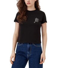 CALVIN KLEIN SCRIPT INSTITUTIONAL Tricou cu m&acirc;necă scurtă negru - tricou - 1