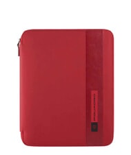 PIQUADRO PQ-BIOS Clipboard A4 din piele și material textil RED - Husă pentru tabletă și organizator - 1