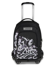 SEVEN PLUMPY LINE BOY Rucsac dublu cu troler negru - Rucsacuri cu role - 1