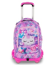 SJGANG GLOWCAT Rucsac cu troler, detașabil liliac moale - Rucsacuri cu role - 1