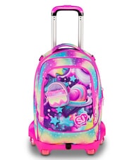 SJGANG SOFT POUCH GIRL Rucsac tip trolei, detașabil păpușă roz - Rucsacuri cu role - 1