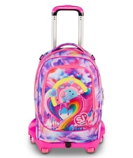 SJGANG JOYFUL PINS GIRL Rucsac tip troler 3 &icirc;n 1 fuxiafluo - Rucsacuri cu role - 1