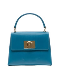 FURLA 1927 Geanta de mana, cu bareta de umar, din piele teal - Genți femei - 1