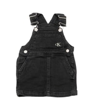 CALVIN KLEIN CK salopete din denim negru spălat - Pantaloni pentru copii - 1