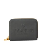 LOVE MOSCHINO LOVE EMBOSSED Portofel din piele, cu suport pentru carduri negru - Portofele femei - 1