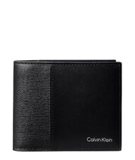 CALVIN KLEIN REFINED Portofel din piele pe negru - Portofele bărbați - 1