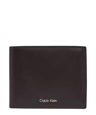 CALVIN KLEIN RAISED Portofel cu portofel pentru monede maro &icirc;nchis - Portofele bărbați - 1
