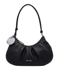 CALVIN KLEIN ENGRAVED HW Geantă de umăr pe negru - Genți femei - 1