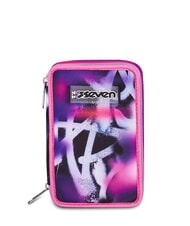 SEVEN BUZZY NOTE GIRL Penar cu trusă școlară CYCLAMIN - Penare și accesorii - 1