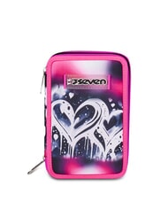 SEVEN PLUMPY LINE GIRL Penar cu trusă școlară negru - Penare și accesorii - 1