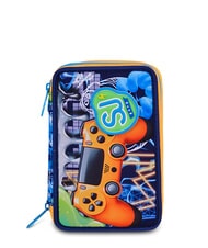 SJGANG JOYFUL PINS BOY Penar cu trusă școlară BLUE PRINT - Penare și accesorii - 1