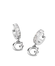 GUESS HUGGIE ME Cercei cu pandantiv din oțel placat SILVER - Cercei - 1