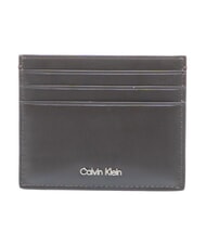 CALVIN KLEIN RAISED LOGO Portcard plat din piele - Portofele bărbați