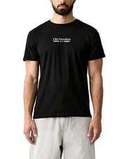 TRUSSARDI BASIC Tricou cu m&acirc;necă scurtă din bumbac negru - tricou - 1