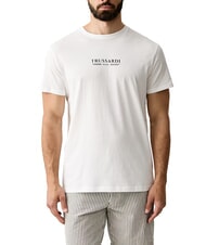 TRUSSARDI BASIC Tricou cu m&acirc;necă scurtă din bumbac alb - tricou - 1