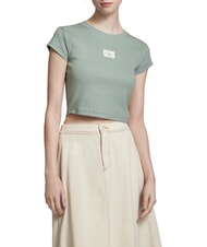 CALVIN KLEIN WOVEN LABEL Tricou din bumbac cu m&acirc;necă scurtă - tricou
