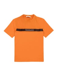 TRUSSARDI DIGITAL LEVRIERO Tricou din bumbac cu m&acirc;necă scurtă portocale - tricou - 1