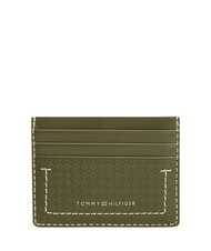 TOMMY HILFIGER TH MICRO FLAG Portcard plat din piele lemn de măslin - Portofele bărbați - 1