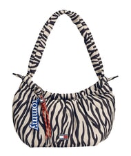 TOMMY HILFIGER TJW ICON Geantă de umăr ziar cu imprimeu de zebră - Genți femei - 1
