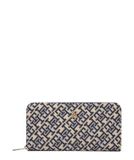 TOMMY HILFIGER TH ICON Portofel cu fermoar mono albastru - Portofele femei - 1