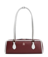 TOMMY HILFIGER TH GRACE Geantă de umăr catifea maro - Genți femei - 1