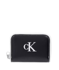 CALVIN KLEIN CONTRAST CK Portofel mic pe negru - Portofele femei - 1