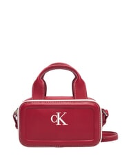 CALVIN KLEIN CONTRAST CK Geantă mini cu curea de umăr Vin de Bordeaux - Genți femei - 1