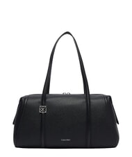 CALVIN KLEIN EMBLEM HW Geantă de umăr pe negru - Genți femei - 1