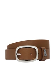 TOMMY HILFIGER TJW OVAL Curea de piele kaki &icirc;nchis de munte - Curele - 1