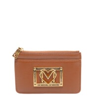 LOVE MOSCHINO LOCKED IN GOLD  portofel de monede castan - Portofele femei - 1