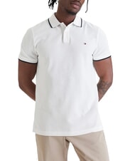 TOMMY HILFIGER TH Tricou polo din bumbac regenerat alb - maiou Polo - 1