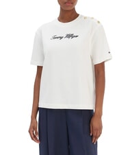 TOMMY HILFIGER TJ Signature Tricou din bumbac ecru - tricou - 1