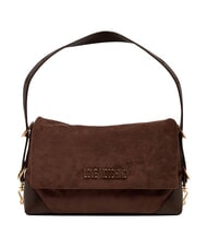 LOVE MOSCHINO SIGNATURE ZIP Geantă de umăr, reglabilă maro/maro - Genți femei - 1