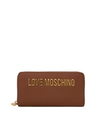 LOVE MOSCHINO BOLD LOVE Portofel mediu, cu fermoar maro - Portofele femei - 1