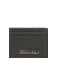 ARMANI EXCHANGE BARCELONA Suport plat pentru carduri de credit din piele himeră - Portofele bărbați - 1